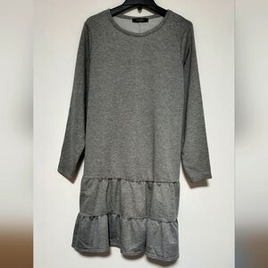 New Gray Ruffle Dress / Size 2X